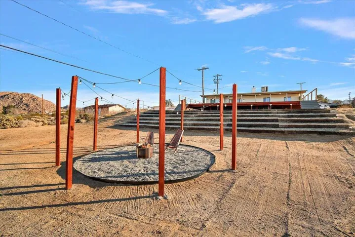 Daytime firepit area