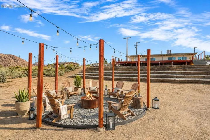 Daytime firepit area- staged