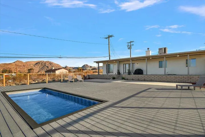 Back patio pool area