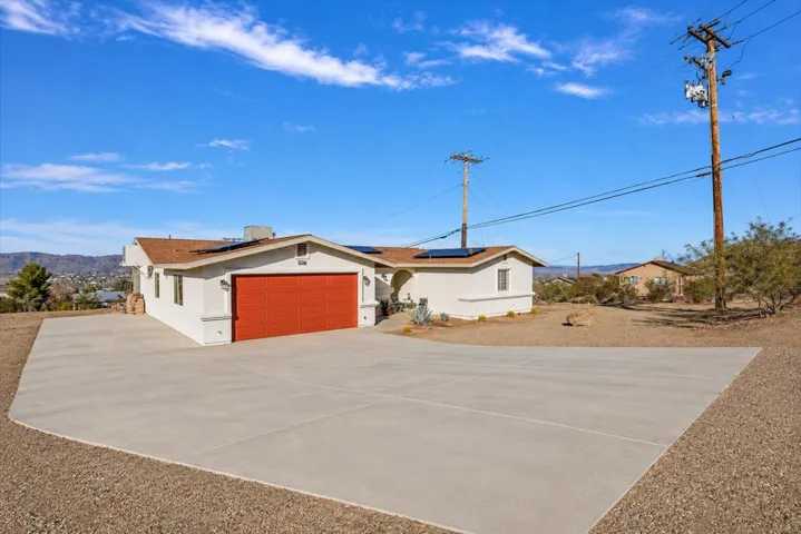 Garage and large driveway
