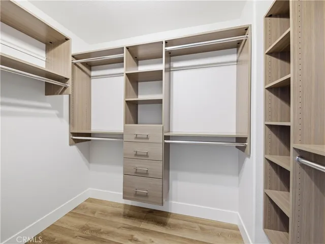 Built-ins in master closet.