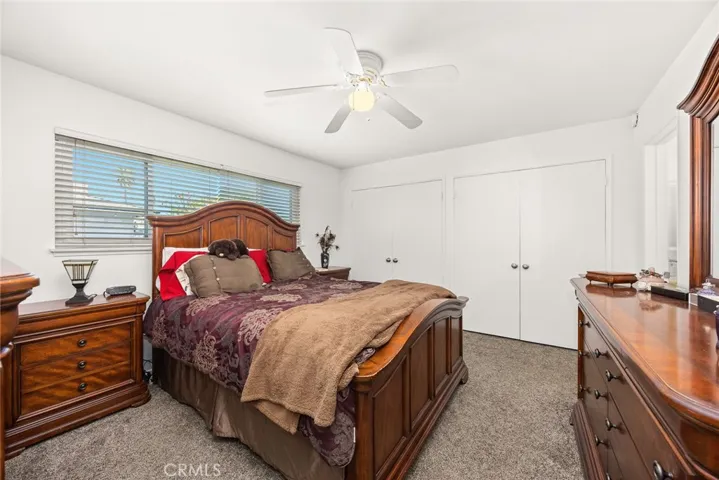 primary suite with double closets