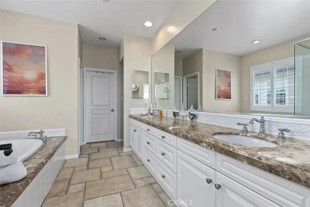 Dual vanities in Master Bathroom