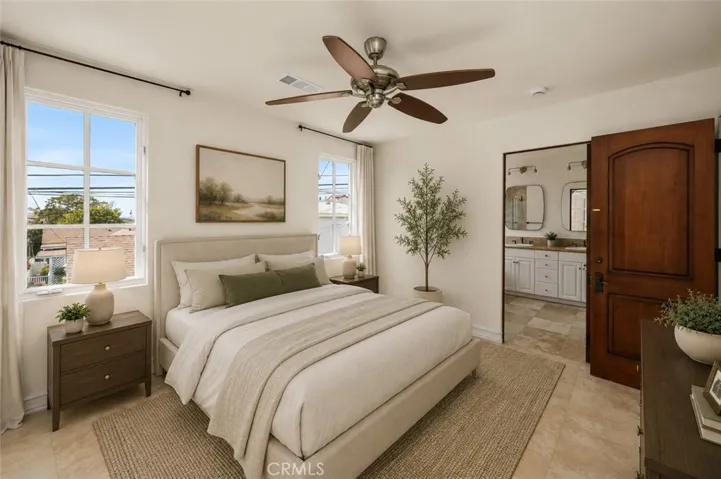 Virtually Staged Primary bedroom