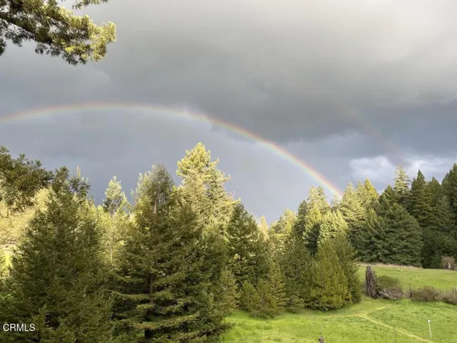 rainbow over property