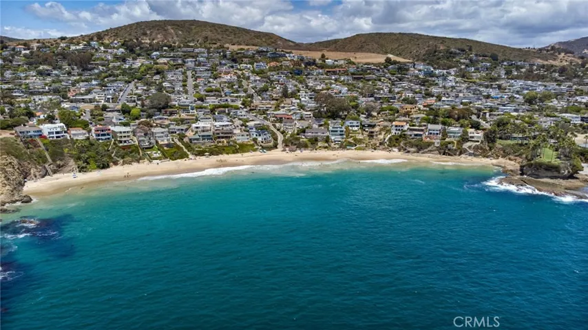 Aerial east view of Crescent Bay.