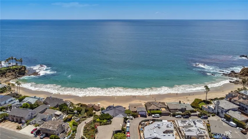 Aerial west view of Crescent Bay.