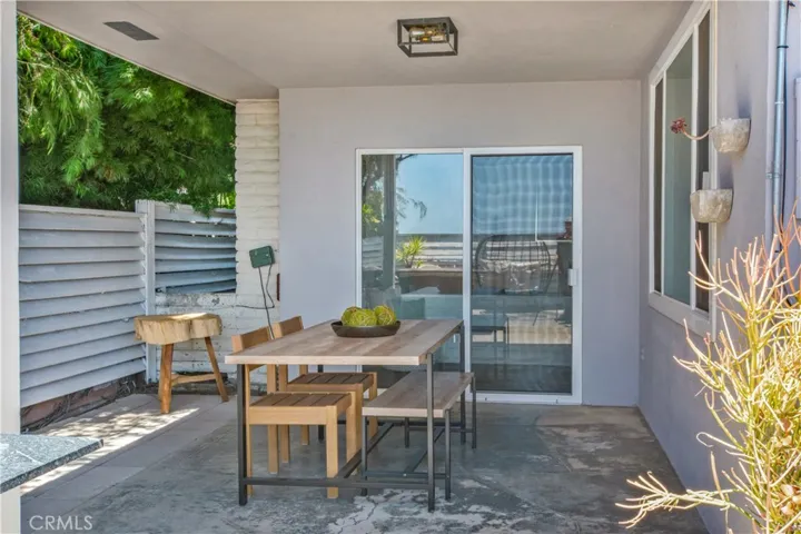 Back yard covered patio.