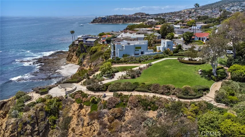 Aerial north view of Crescent Bay.