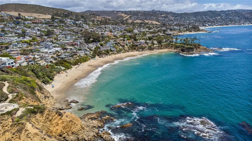Aerial south view of Crescent Bay.