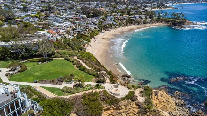 Aerial south view of Crescent Bay.