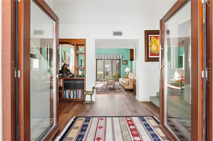 Beautiful double door entry to the home