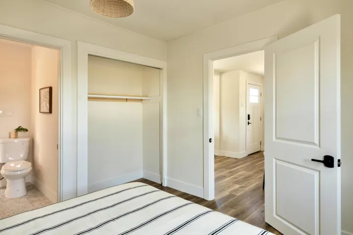 Guest room looking into living room