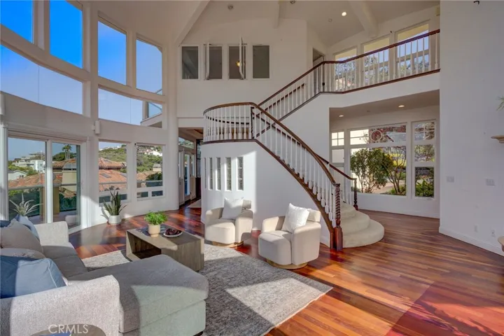 formal living area with windows for views