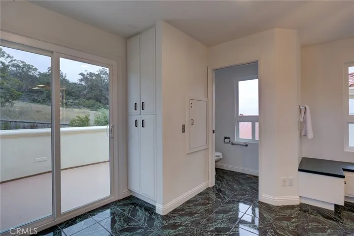 deck off primary bathroom to toilet room