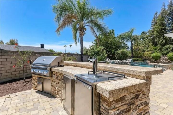 Outdoor Kitchen - Twin Eagle Gas BBQ, Blaze Mini Fridge, Beverage Air Commercial Grade Double Kegerator All Included