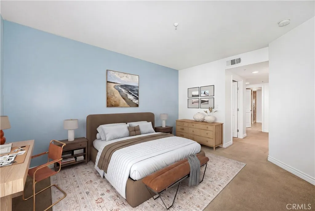 primary bedroom digitally staged