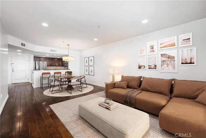 Living room digitally staged