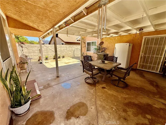Covered patio
