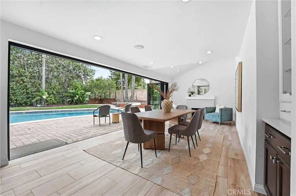 La Cantina Doors opening to the Expansive Backyard
