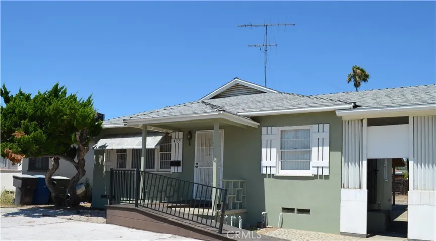 Right side of the house