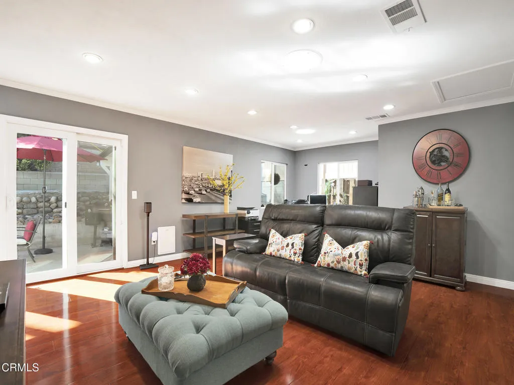 Family room showing office