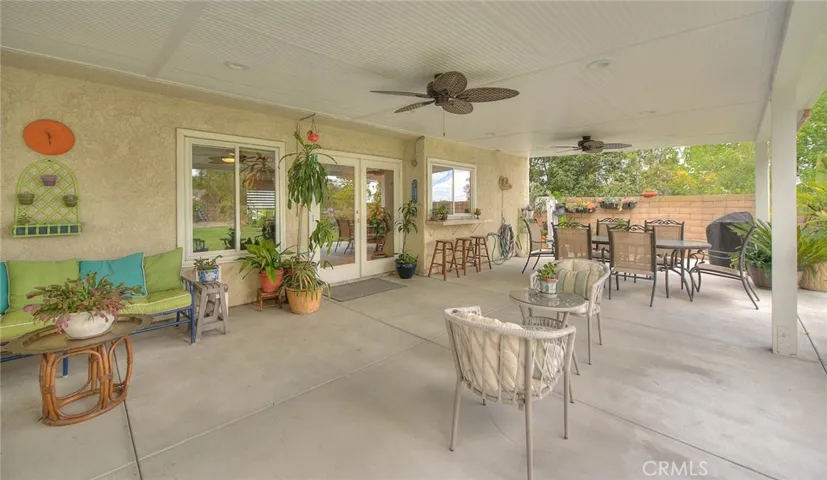 Covered backyard patio