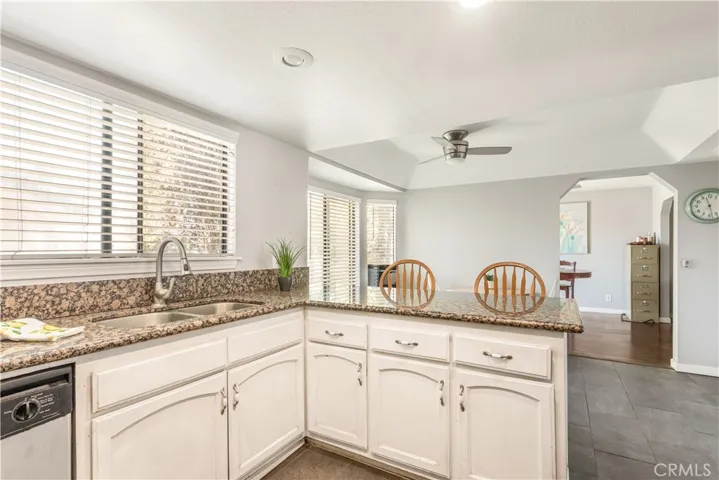 Kitchen  with white cabinets