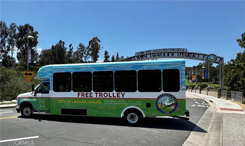 The Laguna Niguel Trolley connects to Dana Point and Laguna Beach Trolleys
