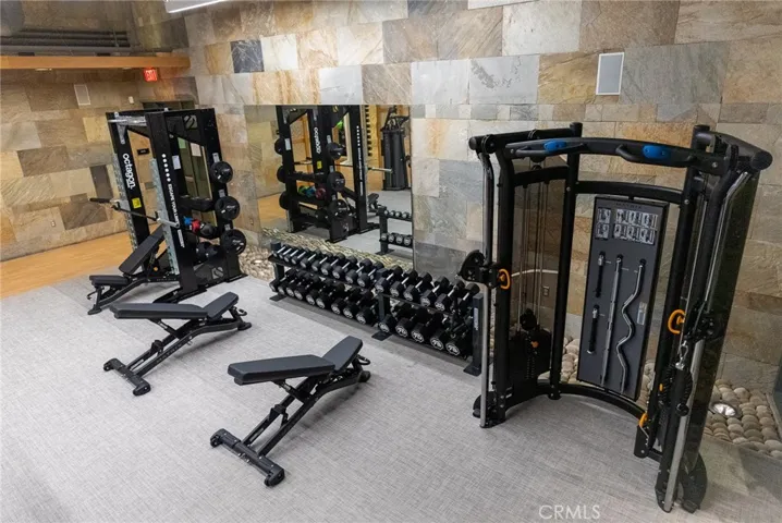 Fully equipped fitness center offering convenient onsite wellness and workout options.