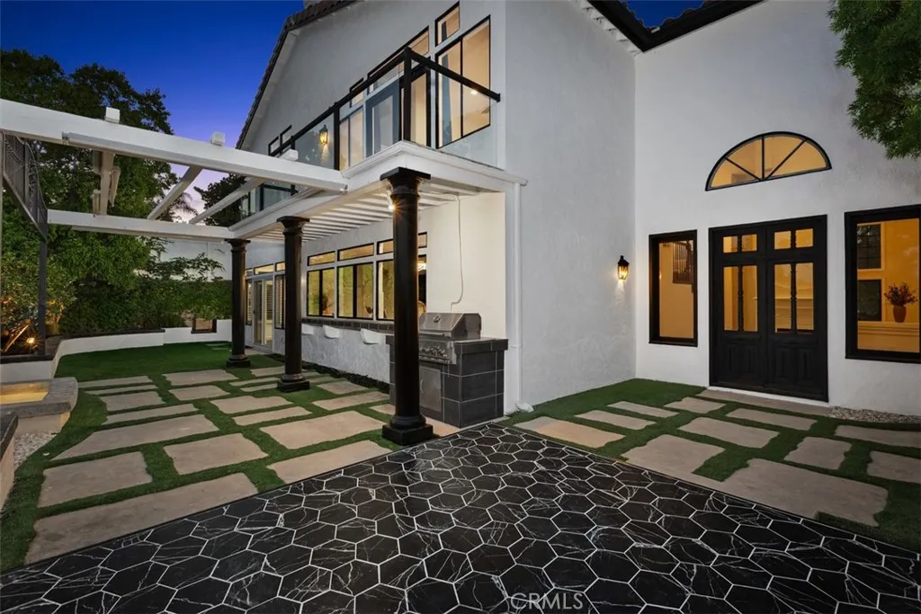 Low maintenance , high-end backyard