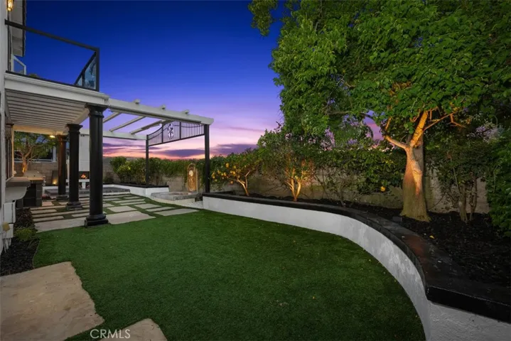 Low maintenance , high-end backyard