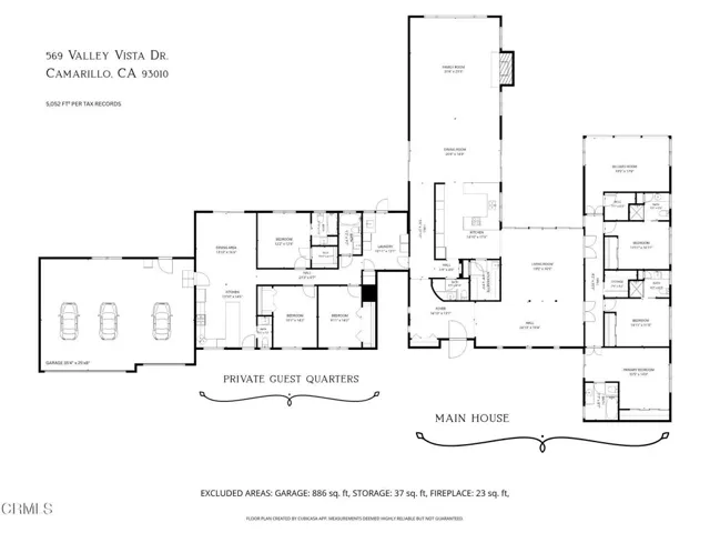 FLOOR PLAN 569 Valley Vista Dr