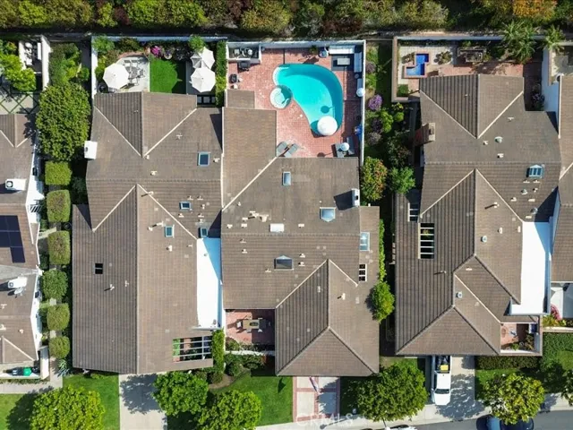 Aerial view of larger yard area