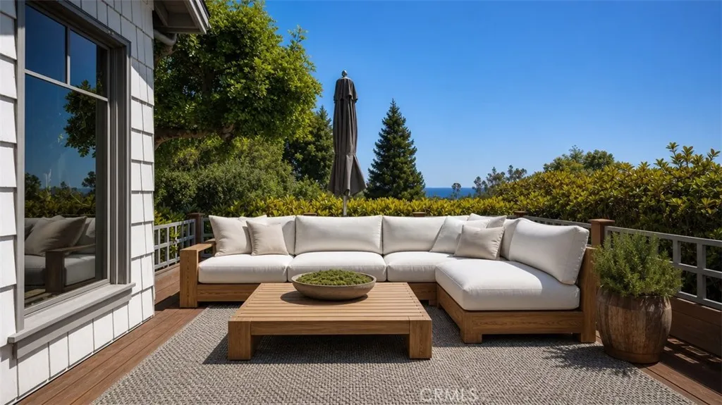 Patio furniture virtually staged