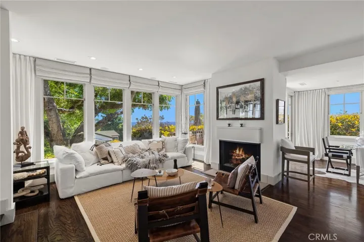 Ocean views from the formal living and dining rooms