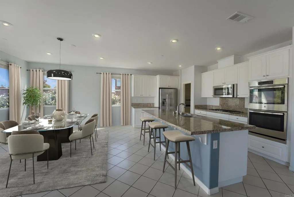 Virtually staged photo to help visualize the potential of the kitchen