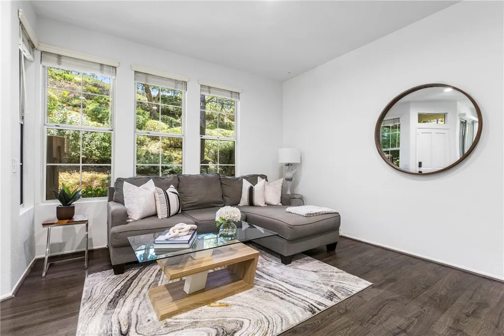 Family Room with Lush Greenbelt Views