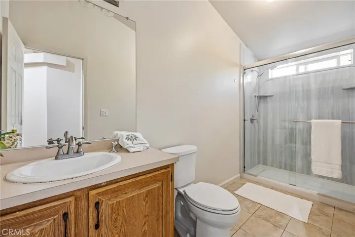 Guest bathroom with new shower