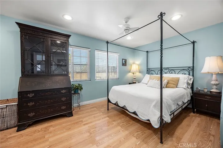 Primary retreat with soothing colors.