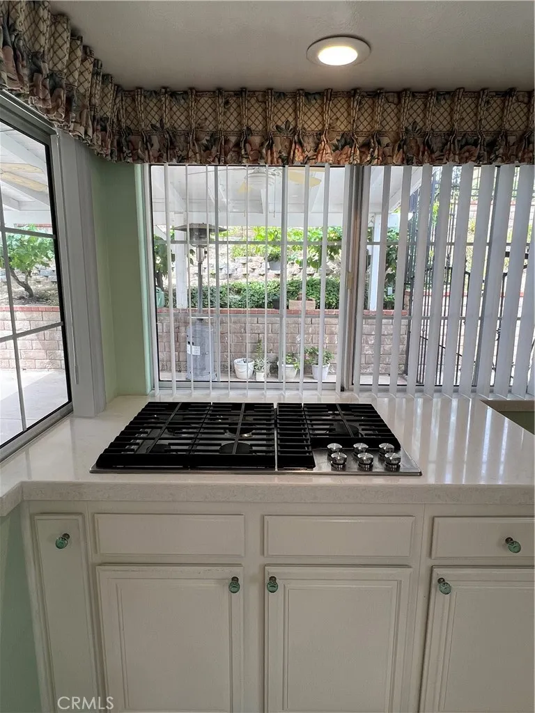 5-burner gas stove top w/ down draft exhaust