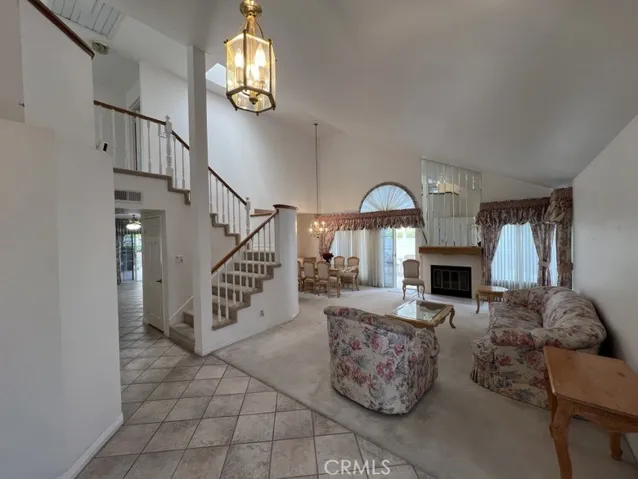 Inviting living room with gas fireplace