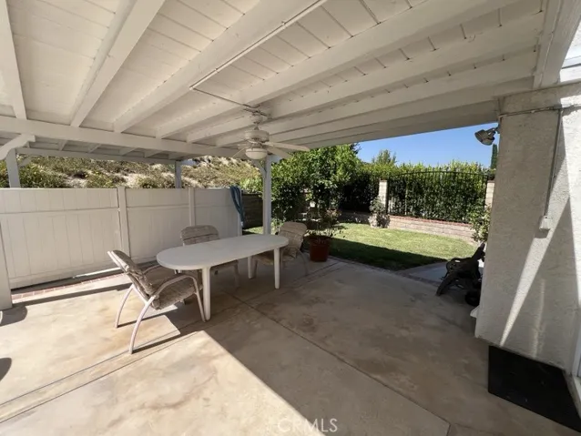1 of 2 Patios w/ ceiling fan