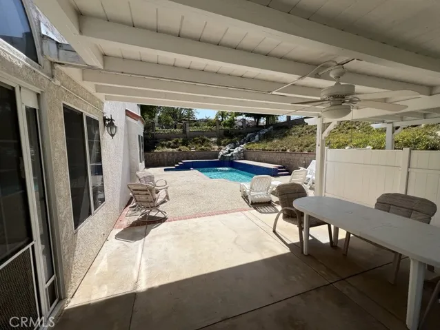 Covered patio out to pool