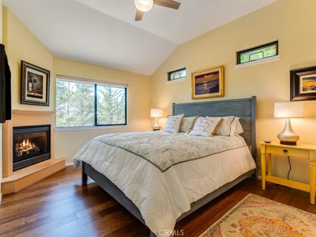 Primary Bedroom has a fireplace and walk in closet.