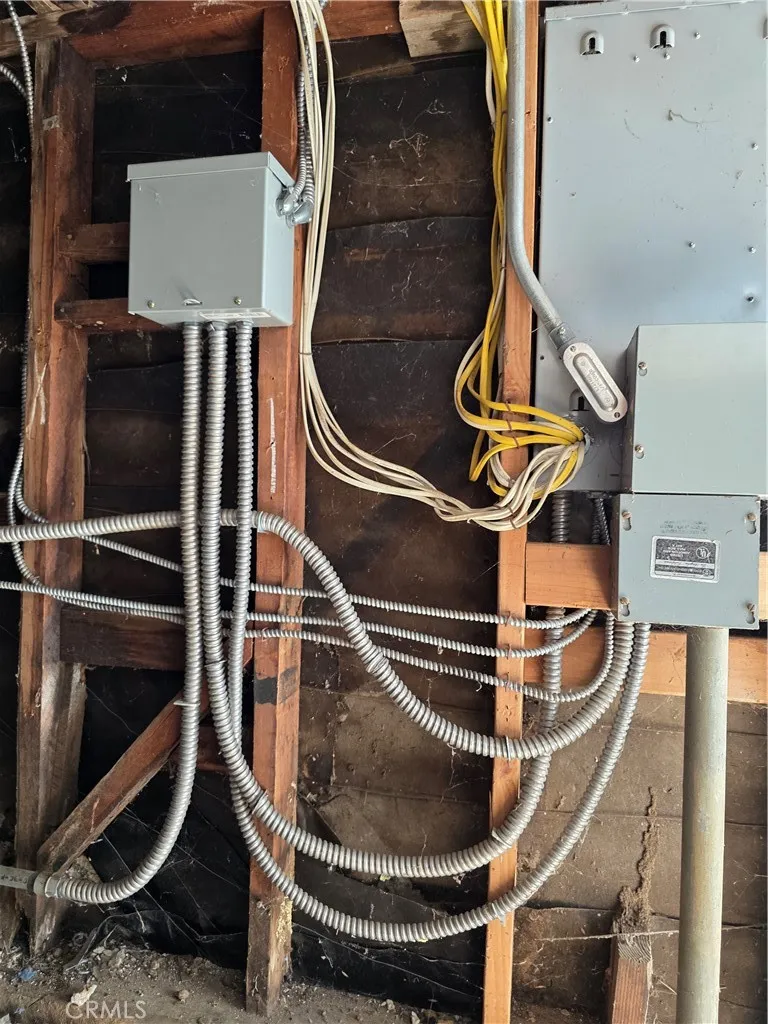 Electrical junction in crawl space