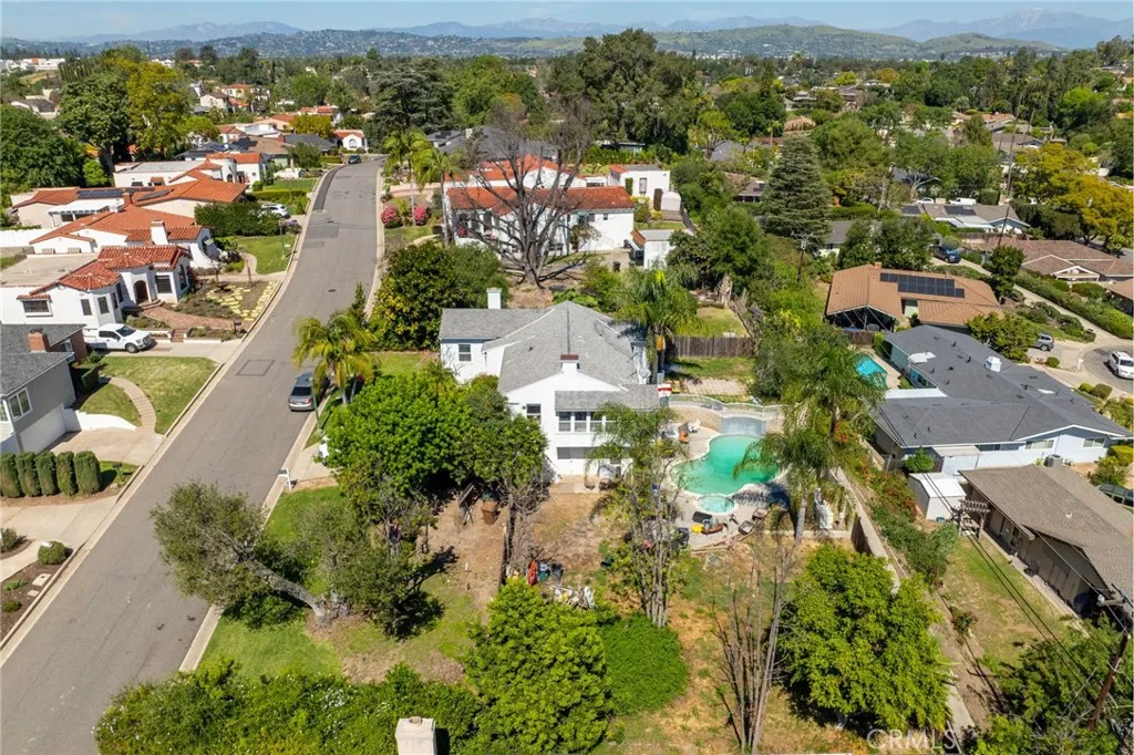 SIDE VIEW OF DOUBLE LOT AND HOME FROM ABOVE