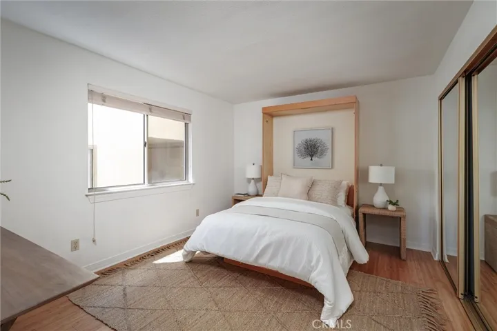 Second bedroom with built in Murphy bed.