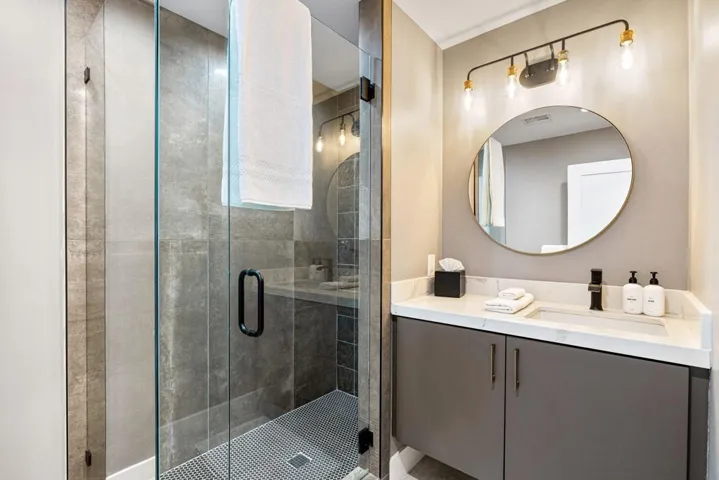 18. Bathroom with Stone Accent