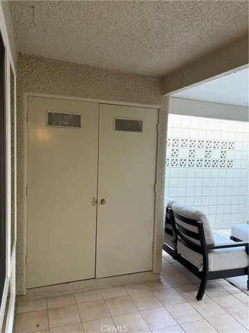Storage room off patio